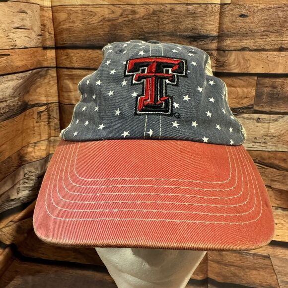 Texas Tech Red Raiders Hat Adjustable Mesh SnapBack Cap Flag  Stars Patriotic - Picture 1 of 10